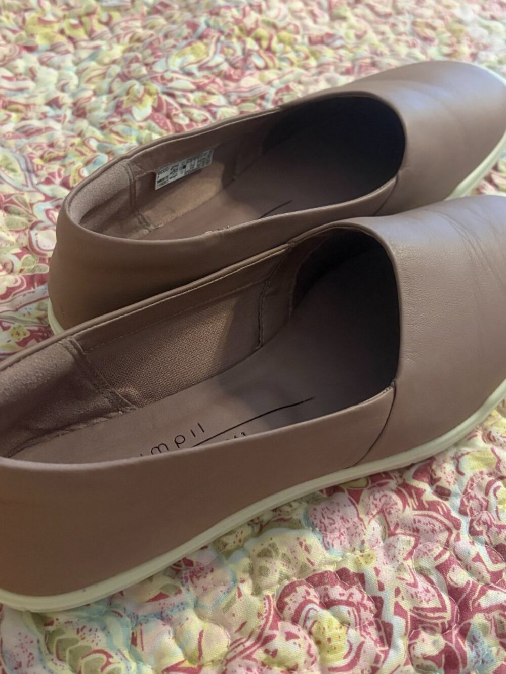 Ecco Women's Simpil Woodrose Pink Leather Espadrille Loafers, size US8-8.5-EU39 - Picture 7 of 15